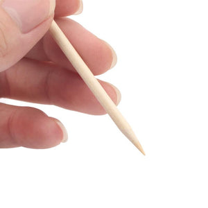 Planet Gates 50/100 Wooden Cuticle Pusher Remover Nail Art Design Orange Wood Sticks Rhinestones Dotting Removal Manicure Pedicure Care Tools