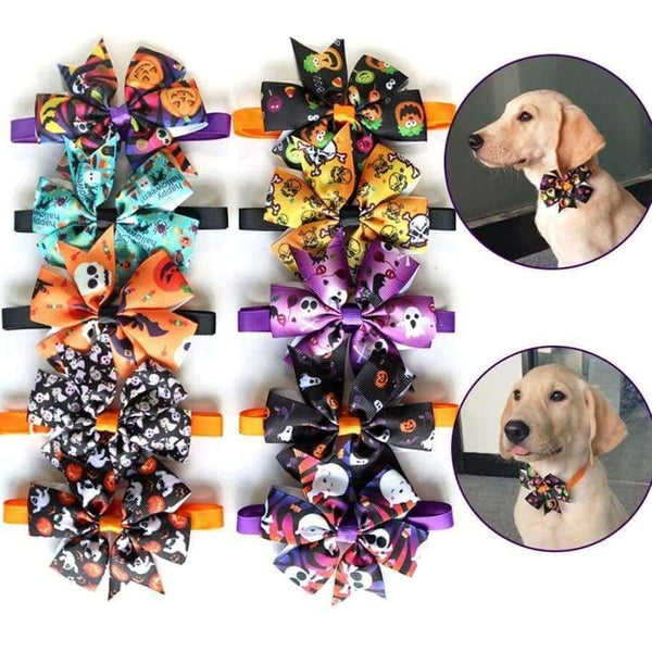 Planet Gates 50/100pc Dog Bow Ties Halloween Christmas Pet Cat Puppy Bowties Neckties  Accessories Dog Holiday Grooming products Supplies