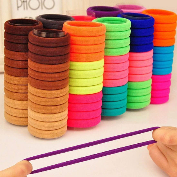 50/100Pcs 35mm Diameter High Elastic Hair Bands for Women Girls Hairband Rubber Ties Ponytail Holder Scrunchies Hair Accessories