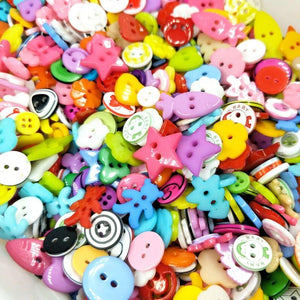Planet Gates 50/120/200pcs Lots Mixed Styles Random 8MM-19MM Flatback Plastic Buttons Children's Garment Sewing Accessories DIY Scrapbooking