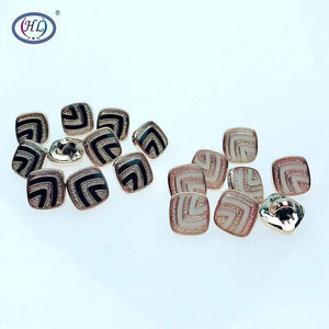 Planet Gates 50/150pcs 10mm Square Dripping Oil Shank Plating Buttons  DIY Apparel Sewing Accessories Shirt Buttons