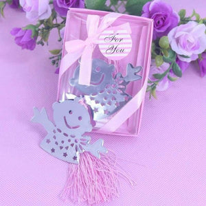 Planet Gates 50 Bulk Blue Pink Snowman Children Bookmark Bridal Baby Shower Giveaway Kids Party Souvenirs Wedding Favors and Gifts For Guest
