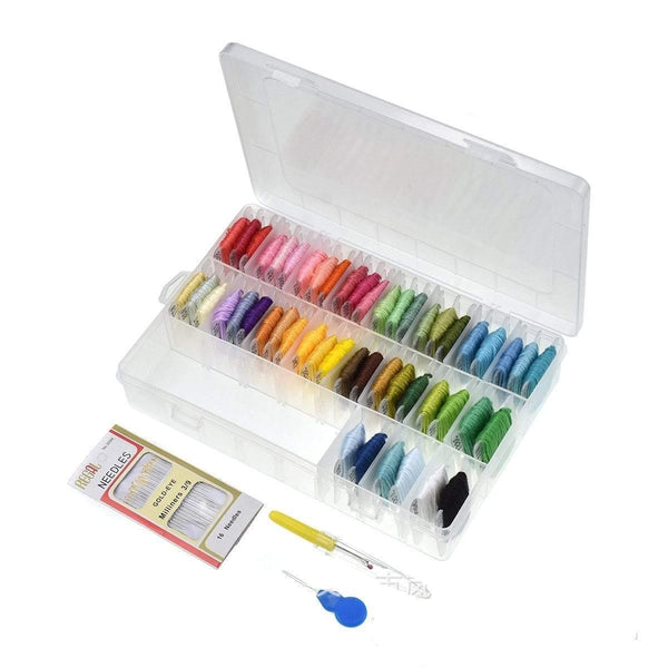 Planet Gates 50 Color threads Crochet Hooks Set With Case 14 Styles Knitting Needles Set DIY Needle Arts Craft Scissors  Markers Sewing Tools GYH