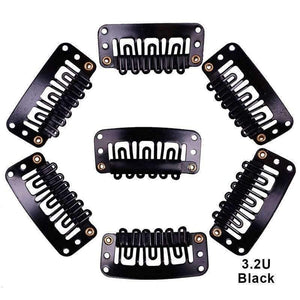 Planet Gates 50 PCS 3.2cm U shape 6 teeth Snap Clip For Hair Extension Wigs Weft Weave 32mm 4 Colors Available