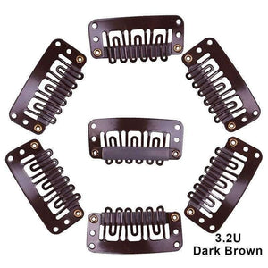 Planet Gates 50 PCS 3.2cm U shape 6 teeth Snap Clip For Hair Extension Wigs Weft Weave 32mm 4 Colors Available