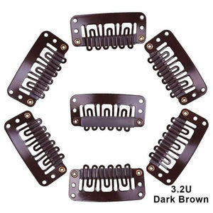 Planet Gates 50 PCS 3.2cm U shape 6 teeth Snap Clip For Hair Extension Wigs Weft Weave 32mm 4 Colors Available
