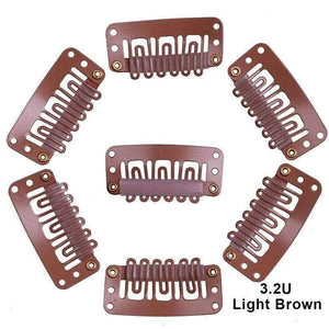 Planet Gates 50 PCS 3.2cm U shape 6 teeth Snap Clip For Hair Extension Wigs Weft Weave 32mm 4 Colors Available
