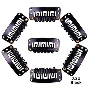 Planet Gates 50 PCS 3.2cm U shape 6 teeth Snap Clip For Hair Extension Wigs Weft Weave 32mm 4 Colors Available