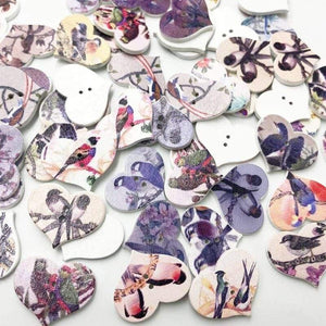 Planet Gates 50 pcs  Color 1 50/100pcs Mix Style Wooden Buttons Fit Sewing Scrapbooking Decoration 20mm W477