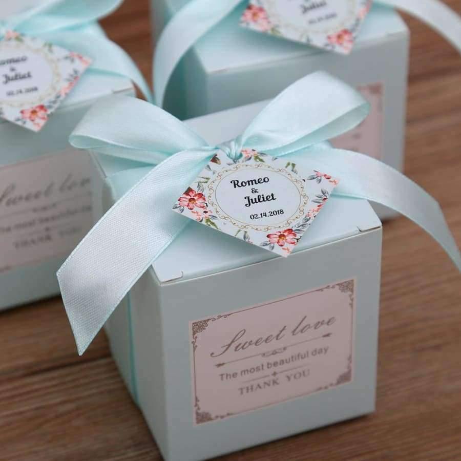 Planet Gates 50 pcs Free Shipping Pink/ Tiffany Blue Birthday Wedding Favor Candy Boxes Bridal Shower Party Paper Gift Box