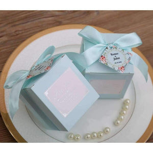Planet Gates 50 pcs Free Shipping Pink/ Tiffany Blue Birthday Wedding Favor Candy Boxes Bridal Shower Party Paper Gift Box