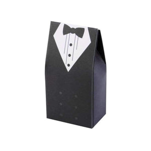 Planet Gates 50 Pcs Laser Cut Candy Boxes Bags Bridal Groom Gift Cases Tuxedo Dress Gown Candy Box Wedding Favors And Gifts With Ribbon