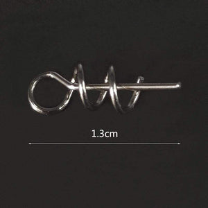 Planet Gates 50 pcs/lot Fishing Hook Centering Pins Spiral Fishing bait Steel Spring Crank Lock for Soft Lure Fishing Accessories Tackle