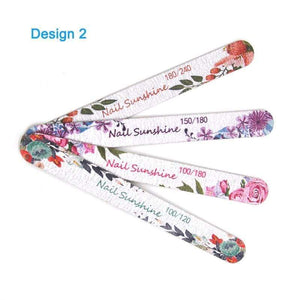 Planet Gates 50 Pcs/Lot Strong Wooden Nail Files Buffer Emery Board Edge Nails File 100/120/150/180/240 Accessory Salon Pedicure Tools