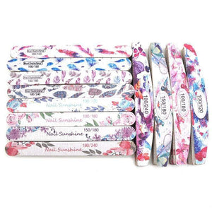 Planet Gates 50 Pcs/Lot Strong Wooden Nail Files Buffer Emery Board Edge Nails File 100/120/150/180/240 Accessory Salon Pedicure Tools