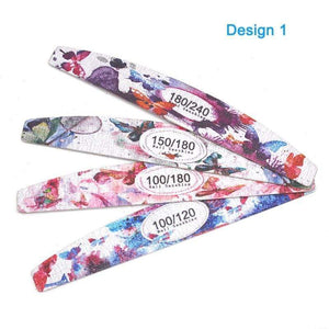 Planet Gates 50 Pcs/Lot Strong Wooden Nail Files Buffer Emery Board Edge Nails File 100/120/150/180/240 Accessory Salon Pedicure Tools