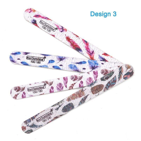 Planet Gates 50 Pcs/Lot Strong Wooden Nail Files Buffer Emery Board Edge Nails File 100/120/150/180/240 Accessory Salon Pedicure Tools