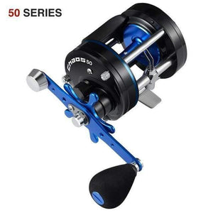 Planet Gates 50 series / 7 / Left Hand CHAOS Right Left Handed Metal Fishing Bait casting Reel Super 5.3:1 Max drag 9.1kg Fishing Reel Black Blue wheel Drum