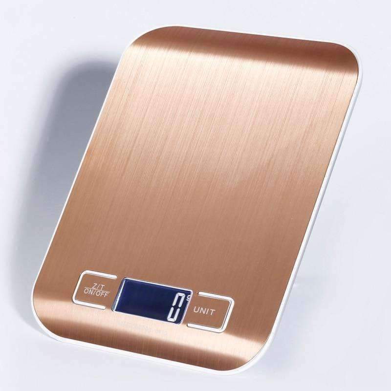 Planet Gates 5000g 1g Golden Digital Scale Cooking Measure Tool 5kg Stainless Steel Electronic Weight Scale LCD Display Kitchen Scale
