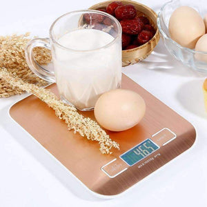 Planet Gates 5000g 1g Golden Digital Scale Cooking Measure Tool 5kg Stainless Steel Electronic Weight Scale LCD Display Kitchen Scale