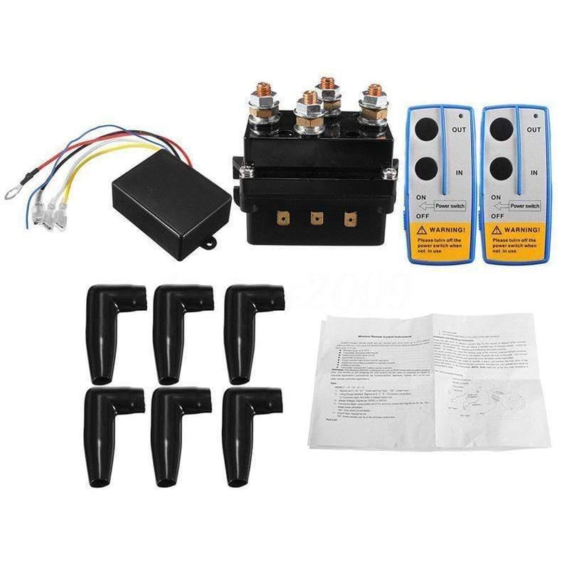 Planet Gates 500A Winch Remote Kit 12V 500A Contactor Winch Control Solenoid Relay Twin Wireless Remote Recovery Car Motorcycle Accessories