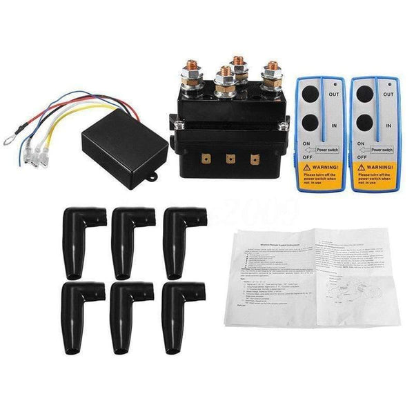 Planet Gates 500A Winch Remote Kit 12V 500A Contactor Winch Control Solenoid Relay Twin Wireless Remote Recovery Car Motorcycle Accessories