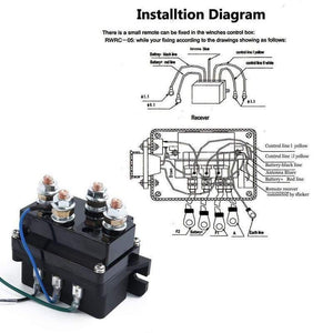 Planet Gates 500A Winch Remote Kit 12V 500A Contactor Winch Control Solenoid Relay Twin Wireless Remote Recovery Car Motorcycle Accessories