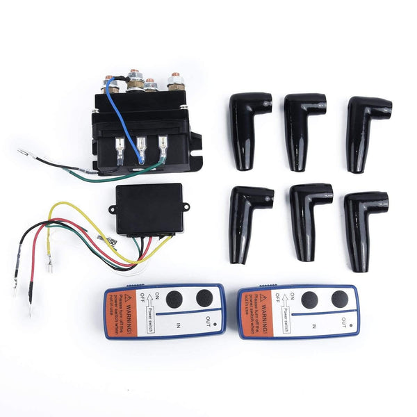 Planet Gates 500A Winch Remote Kit 12V 500A Contactor Winch Control Solenoid Relay Twin Wireless Remote Recovery Car Motorcycle Accessories