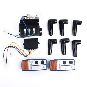Planet Gates 500A Winch Remote Kit 12V 500A Contactor Winch Control Solenoid Relay Twin Wireless Remote Recovery Car Motorcycle Accessories