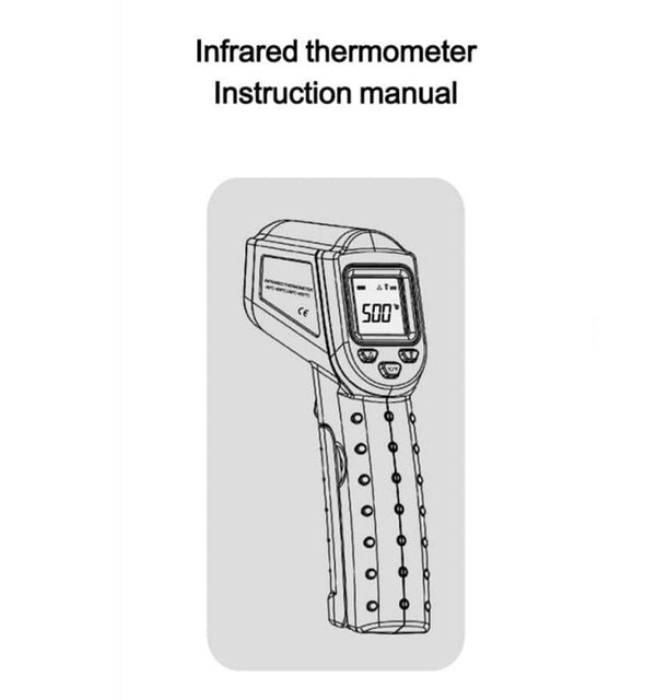Planet Gates 500C Digital Non-Contact Infrared Thermometer Laser Pyrometer For Boiler Home Oven Confectionery Bath Water BBQ Temperature Mete