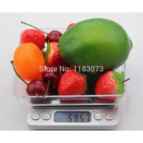 Planet Gates 500g 0.01g Digital Pocket Jewelry Scale 500G 0.01 Food Kitchen Weighing Bench Scales LCD Cookie Gram Measure Tools Two Trays