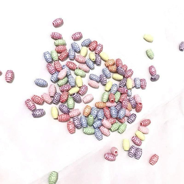 Planet Gates 500g Oval Beads 6*10mm DIY Jewelry Making Findings Loose Spacer Bead Acrylic Beads Handmade Bracelet Charms  Jewelry Accessories