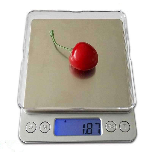Planet Gates 500g x 0.01g Portable Mini Electronic Food Scales Pocket Case Postal Kitchen Jewelry Weight Balanca Digital Scale With 2 Tray