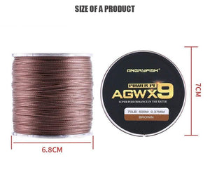 Planet Gates 500M 9 Strands Super Multicolor PE Braided Fishing Line Strong Strength Fish Line
