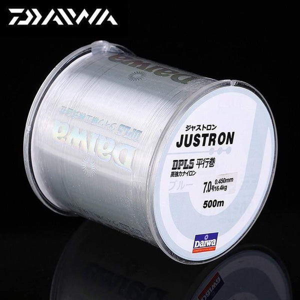 Planet Gates 500m Super Strong Daiwa Justron Nylon Fishing Line 2LB - 40LB 7 Colors Japan Monofilament Main Line with Plastic Box