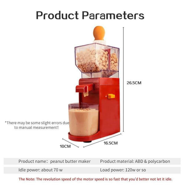 500MHot Sale Mini Household Electric Grinder Electric Making Peanut Butter Machine Coffee Grinder Mini DIY Making Peanut Grinder