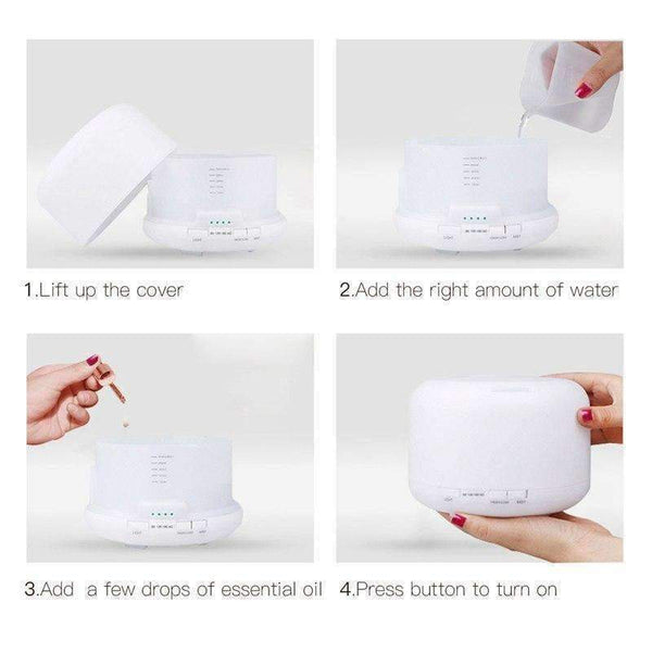 Planet Gates 500ml Aroma Essential Oil Diffuser Air Humidifier LED Light Aroma Diffuser Auto Shut-off  Diffuser Humidificador Home Appliances