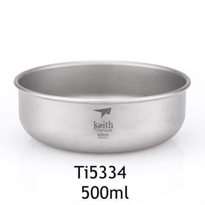 Planet Gates 500ml Camping Pure Titanium Bowls 300ml-900ml Bowls Cookware Tableware Cutlery Ti5333-Ti5338