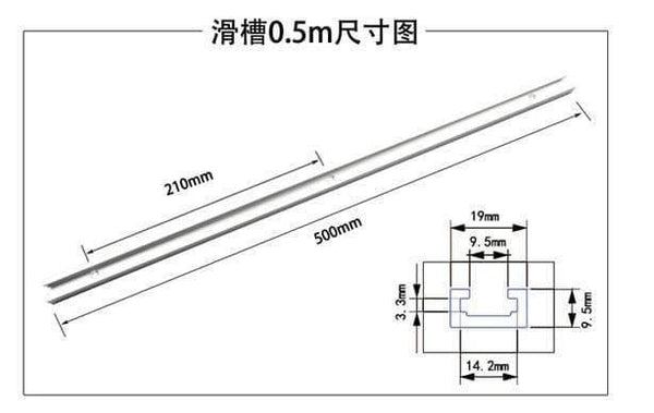 300-1220mm T-track T-slot Miter Track Jig T Screw Fixture Slot 19x9.5mm For Table Saw Router Table Woodworking Tool