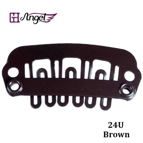 Planet Gates 500pcs 24mm U Tip Snap Metal Clips for Human Clip In Hair Extensions/Wig/Hair Weft