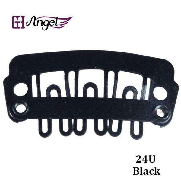 Planet Gates 500pcs 24mm U Tip Snap Metal Clips for Human Clip In Hair Extensions/Wig/Hair Weft