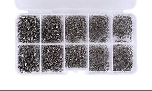 Planet Gates 500pcs/lot Fishing Swivels 4# 6# 8# 10# 12# Rolling Swivel Connector For Fishing hooks Fishing Tackle Accessories