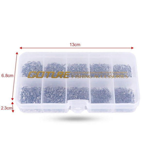 Planet Gates 500pcs/lot Fishing Swivels 4# 6# 8# 10# 12# Rolling Swivel Connector For Fishing hooks Fishing Tackle Accessories