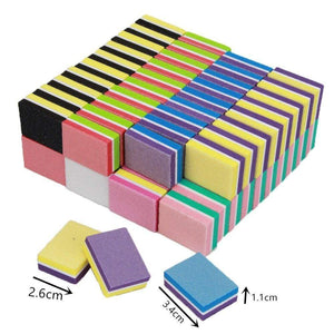 Planet Gates 500Pcs/Lot Mini Nail File 100/180 Disposable Nail Buffer Block Wholesale Colorful Small Manicure Tools File Accessories