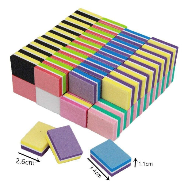 Planet Gates 500Pcs/Lot Mini Nail File 100/180 Disposable Nail Buffer Block Wholesale Colorful Small Manicure Tools File Accessories