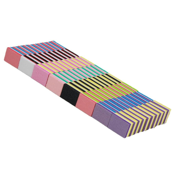Planet Gates 500Pcs/Lot Mini Nail File 100/180 Disposable Nail Buffer Block Wholesale Colorful Small Manicure Tools File Accessories