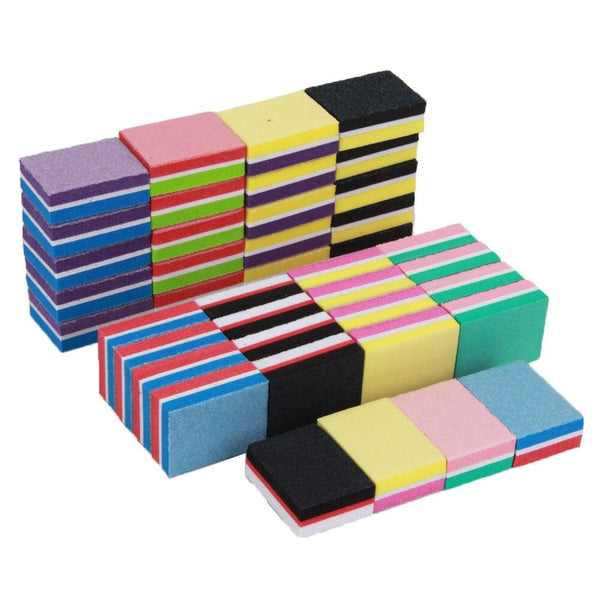 Planet Gates 500Pcs/Lot Mini Nail File 100/180 Disposable Nail Buffer Block Wholesale Colorful Small Manicure Tools File Accessories