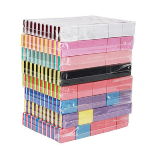 Planet Gates 500Pcs/Lot Mini Nail File 100/180 Disposable Nail Buffer Block Wholesale Colorful Small Manicure Tools File Accessories