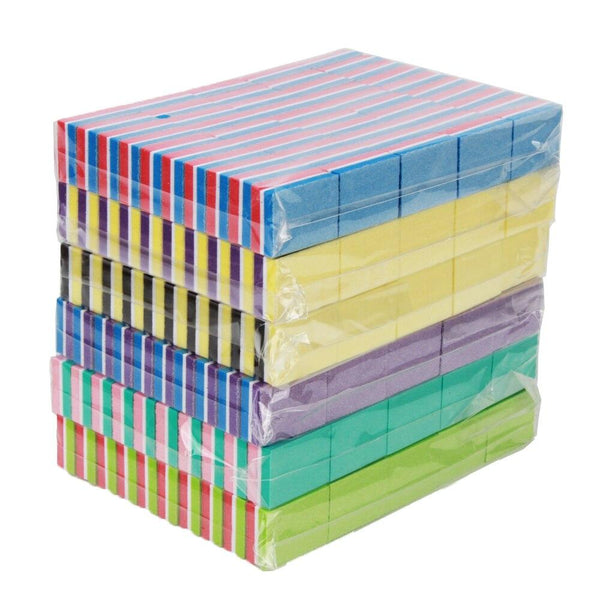 Planet Gates 500Pcs/Lot Mini Nail File 100/180 Disposable Nail Buffer Block Wholesale Colorful Small Manicure Tools File Accessories