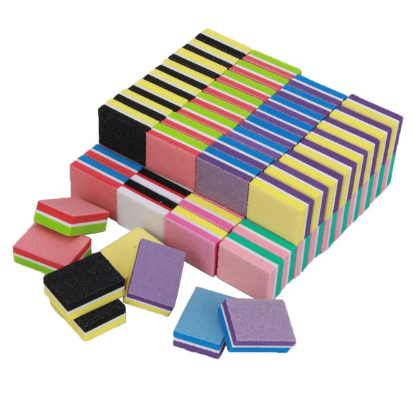 Planet Gates 500Pcs/Lot Mini Nail File 100/180 Disposable Nail Buffer Block Wholesale Colorful Small Manicure Tools File Accessories